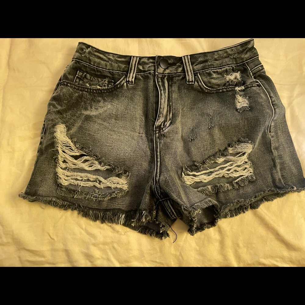 FashionNova dark jean shorts